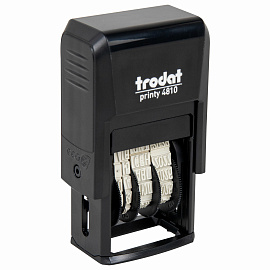 Датер-мини месяц буквами, оттиск 20 х 3,8 мм, синий, TRODAT 4810, корпус черный фото Датер-мини месяц буквами, оттиск 20 х 3,8 мм, синий, TRODAT 4810, корпус черный