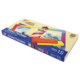 Пластилин классический Луч Школа творчества 15 цветов 300 г