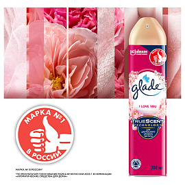 Освежитель воздуха аэрозольный Glade "I love you", 300мл фото Освежитель воздуха аэрозольный Glade "I love you", 300мл