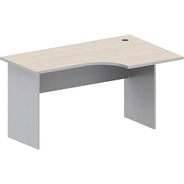 Стол эргономичный Easy Standard 430/030 правый (дуб светлый/серый, 1400х900х740 мм)