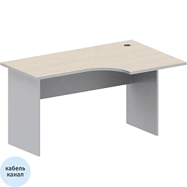 Стол эргономичный Easy Standard 430/030 правый (дуб светлый/серый, 1400х900х740 мм)