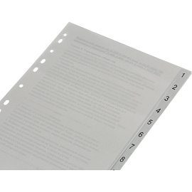 Разделитель листов Комус 1-12 А4 пластиковый 12 листов (цифровой)