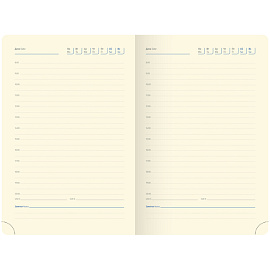 Ежедневник недатированный, В6, 136л., кожзам, Berlingo "DoubleBlack", черный, с рисунком, черный срез