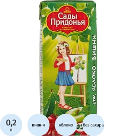 Сок Сады Придонья яблочно-вишневый 0.2 л