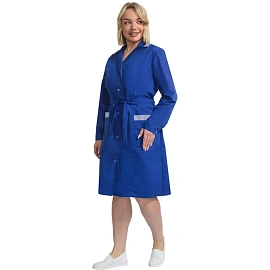 Халат для горничных и уборщиц у01-ХЛ с длинным рукавом васильковый (размер 56-58, рост 158-164) фото Халат для горничных и уборщиц у01-ХЛ с длинным рукавом васильковый (размер 56-58, рост 158-164)