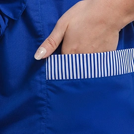 Халат для горничных и уборщиц у01-ХЛ с коротким рукавом васильковый (размер 44-46, рост 170-176) фото Халат для горничных и уборщиц у01-ХЛ с коротким рукавом васильковый (размер 44-46, рост 170-176)