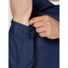 Халат рабочий у03-ХЛ мужской синий (размер 44-46, рост 170-176)