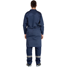 Халат рабочий у03-ХЛ мужской синий (размер 44-46, рост 182-188)