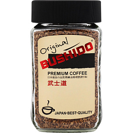 Кофе растворимый сублимированный Bushido Original 100 г (стеклянная банка) фото Кофе растворимый сублимированный Bushido Original 100 г (стеклянная банка)