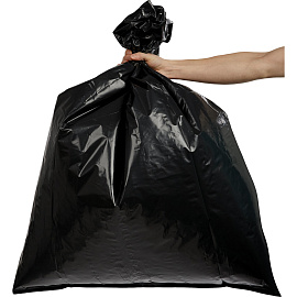 Мешки для мусора Концепция быта 160 л черные (ПВД 80 мкм, 10 штук)