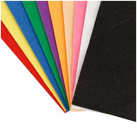 Фетр ArtSpace, А4, 10л., 10цв., 2мм, микс