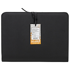 Папка деловая Alliance из искусственной кожи черного цвета (2-643-тFM1)