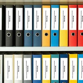 Этикетки самоклеящиеся для папок-регистраторов Комус белые 192x61 мм 4 штуки на листе (25 листов в упаковке)