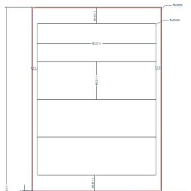 Этикетки самоклеящиеся для папок-регистраторов Комус белые 192x61 мм 4 штуки на листе (25 листов в упаковке)