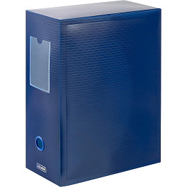 Короб архивный пластик Attache на кнопке 245x120x330 мм синий до 1200 листов