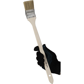 Кисть малярная радиаторная Matrix из натуральной щетины 50x15 мм (83846) фото Кисть малярная радиаторная Matrix из натуральной щетины 50x15 мм (83846)