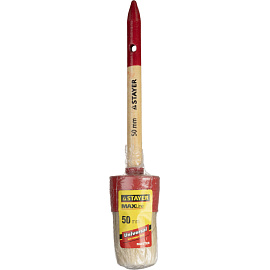 Кисть малярная круглая Stayer из натуральной щетины 50 мм (0141-50) фото Кисть малярная круглая Stayer из натуральной щетины 50 мм (0141-50)