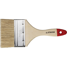 Кисть малярная плоская Stayer из натуральной щетины 100 мм (0101-100)
