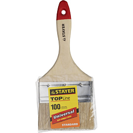 Кисть малярная плоская Stayer из натуральной щетины 100 мм (0101-100)