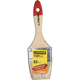 Кисть малярная плоская Stayer из натуральной щетины 63 мм (0101-063)