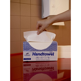 Полотенца бумажные листовые Luscan Professional H2 Z-сложение 2-слойные белые 20 пачек по 190 листов (первичная целлюлоза)