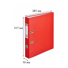 Папка-регистратор Bantex (Attache Selection) Economy Plus 50 мм красная бумвинил/бумага с защитным уголком