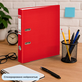 Папка-регистратор Bantex (Attache Selection) Economy Plus 50 мм красная бумвинил/бумага с защитным уголком