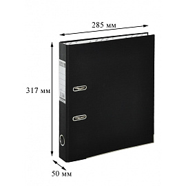 Папка-регистратор Bantex (Attache Selection) Economy Plus 50 мм черная бумвинил/бумага
