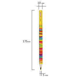 Карандаш с многоцветным грифелем ЮНЛАНДИЯ MAGIC, 1 шт., туба, шестигранный, утолщенный грифель 5 мм, натуральное дерево, 181373 фото Карандаш с многоцветным грифелем ЮНЛАНДИЯ MAGIC, 1 шт., туба, шестигранный, утолщенный грифель 5 мм, натуральное дерево, 181373