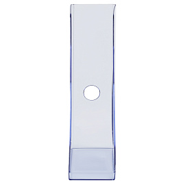 Лоток для бумаг вертикальный СТАММ "Актив", тонированный голубой, ширина 70мм фото Лоток для бумаг вертикальный СТАММ "Актив", тонированный голубой, ширина 70мм