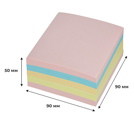 Блок для записей Attache 90x90x50 мм разноцветный (плотность 80 г/кв.м)
