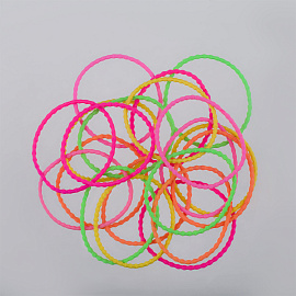 Резинки для волос MESHU, неоновые ассорти, 20шт., диаметр 4,5см, европодвес фото Резинки для волос MESHU, неоновые ассорти, 20шт., диаметр 4,5см, европодвес