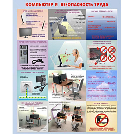 Информационный стенд-плакат Охрана труда (920x800 мм)