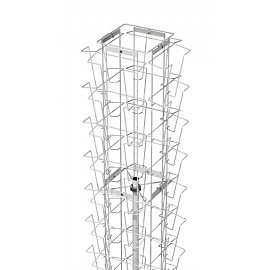 Стойка напольная Attache разборная на 32 лотка (белая, 189x53x53 см)