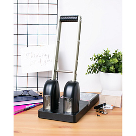 Дырокол мощный Attache до 150 листов чёрный/серый