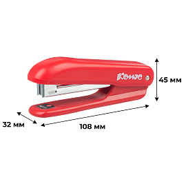 Степлер Комус Prima до 12 листов красный (скобы № 10, с антистеплером)