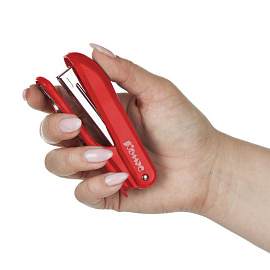 Степлер Комус Prima до 12 листов красный (скобы № 10, с антистеплером)