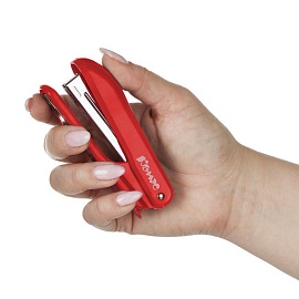 Степлер Комус Prima до 12 листов красный (скобы № 10, с антистеплером)