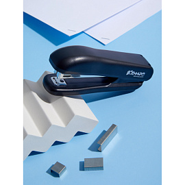 Степлер Комус Prima до 12 листов черный (скобы № 10, с антистеплером)