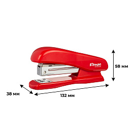 Степлер Комус Secundo 8224 до 20 листов красный (скобы № 24/6, 26/6)