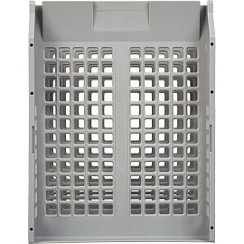 Лоток горизонтальный для бумаг Стамм Strong пластиковый серый решетчатый (3 штуки в упаковке)