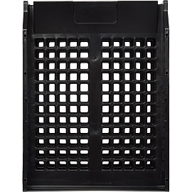 Лоток горизонтальный для бумаг Стамм Strong пластиковый черный решетчатый (3 штуки в упаковке)