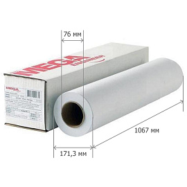 Бумага широкоформатная Комус (ProMega engineer) 80 г/кв.м, длина 175 м, ширина 1067 мм, диаметр втулки 76 мм фото Бумага широкоформатная Комус (ProMega engineer) 80 г/кв.м, длина 175 м, ширина 1067 мм, диаметр втулки 76 мм