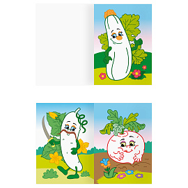 Раскраска с цв. фоном А5, 8 стр., ТРИ СОВЫ "Для малышей. Выпуск 2