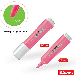 Текстовыделитель Luxor "Textliter" розовый, 1-4,5мм