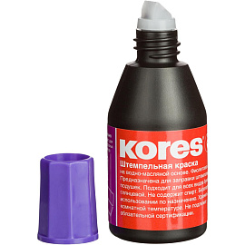 Краска штемпельная Kores фиолетовая на водно-масляной основе 28 мл