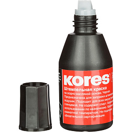 Краска штемпельная Kores черная на водно-масляной основе 28 мл