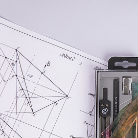 Готовальня Глобус Junior (корпус серебристый, НЧ9-30-60)