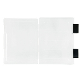 Папка для документов СТАММ А4, 235*310*40мм, пластик., прозрачная, черные защелки