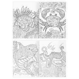 Раскраска А4, 16 стр., ТРИ СОВЫ "Антистресс. Подводное царство